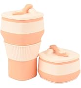 NWsystems Collapsible Silicone Cup, Safe &amp; Portable, for Hot &amp; Cold Drinks, 18.6 oz (550 ml) - Tr...