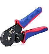 HKS Ferrule Crimping Tool AWG 23-7, Hexagonal Ratchet Self-Adjusting Crimper for End-Sleeve Termi...