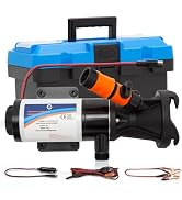 12V Portable Macerator Pump for RV, Replace 18555-000A Waste Pump, 12GPM, Suction 3.2 FT, Lift 10...