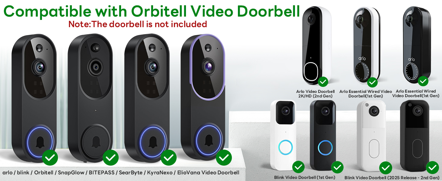 orbitell anti theft doorbell mount doorbell camera mount video doorbells holder mounting bracket