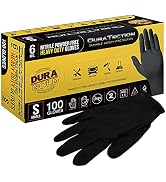 Dura-Gold HD Black Nitrile Disposable Gloves, Box of 100, Size X-Large, 6 Mil - Latex Free, Powde...