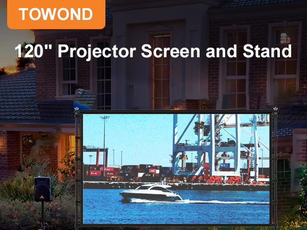 120 inch projector screen with stand