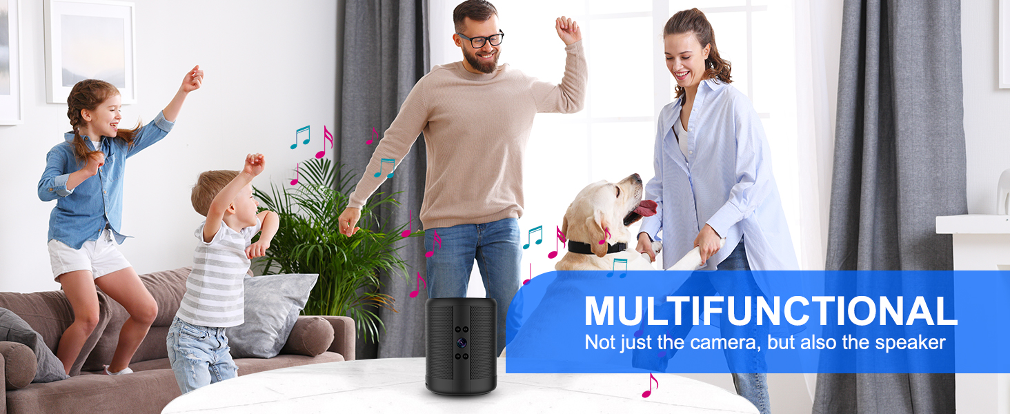 mini camera with bluetooth speaker