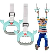 YESIMET Gymnastics Rings, Professional Children Trapeze Bar Pull Up Rings, Kids Playground Home E...