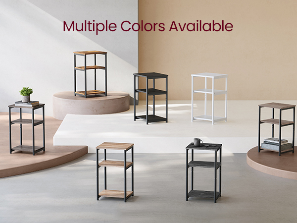 Side Table, Small End Table, Tall Nightstand for Living Room, Bedroom, Office, Bathroom