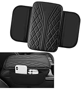 Ferianl Car Center Console Cover, Leather Auto Armrest Cover with 2 Storage Bags, Universal Cars ...
