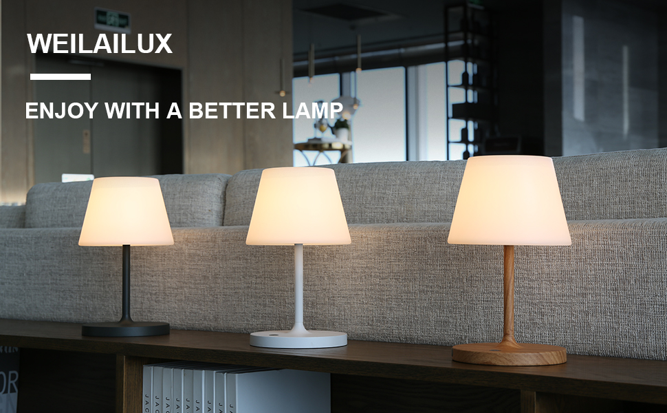 WEILAILUX Small Rechargeable Cordless Table Lamp-5