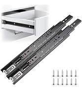 12 Inch Heavy Duty Full Extension Dresser Rails, Soft Close Drawer Slides Ball Bearing Kitchen Ca...