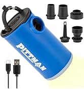Pittman - Mini Air Pump &amp; Flashlight - The Perfect Small Air Pump for Inflatables, Camping &amp; Trav...