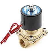 Ellbest 1/2" Electric Solenoid Valve 2W-160-15 AC110V Brass Valve NC Normally Closed Valve for Wa...