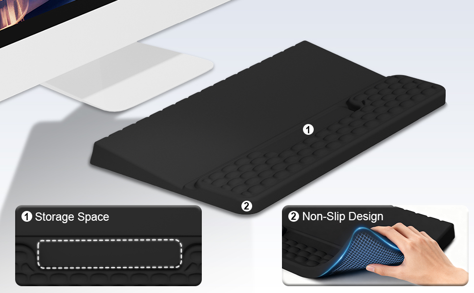 Ergonomic Keyboard Elbow Rest with Storage