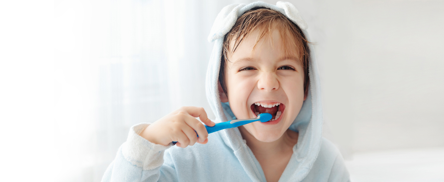 kid brushing teeth