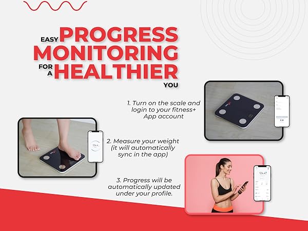 bisonbody digital smart scale basic body scales for weight fat bmi percentage monitor composition