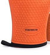 KITCHEN PERFECTION XL Silicone Oven &amp; Griddle Gloves -Extreme Heat Resistant BBQ &amp; Grilling Glove...