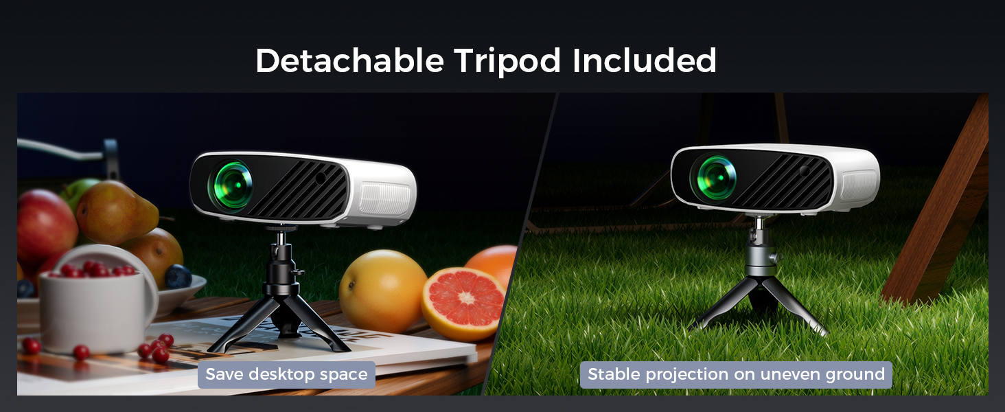 Detachable Tripod Included