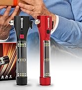 Car Window Breaker Seatbelt Cutter, Emergency Escape Tool with Compass, Tactical Safety hammer