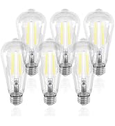 ORALUCE LED Edison Light Bulb 60 Watt Equivalent E26,Vintage Light Bulbs 6W 5000K Daylight White ...