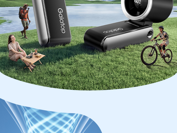 Text reads 'GoPulse'. Illustration showing outdoor scene with large speaker devices and people engaged in various activities on grass.