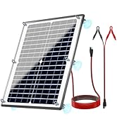 POWOXI Solar Panel Kit 12V 20W Magnetic + Charge Controller Waterproof Solar Battery Charger Main...