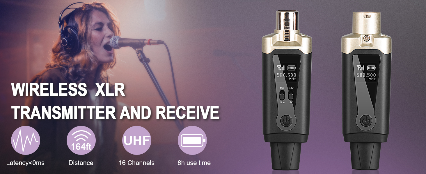 Wireless Microphone Transmitter Receiver