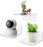 Ludery 3 Pack Small Floating Shelves for Wall, 4'' Small Adhesive Wall Shelves,Acrylic Mini Wall ...