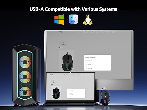 USB-A Compatible with Various Systems