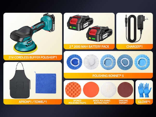 polichadora para autos - Car Buffer Polisher for Car Detailing - car detailing kit