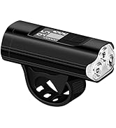 Super Bright Bike Lights for Night Riding, 8 Lighting Modes Waterproof Bike Headlight, Type-C Rec...