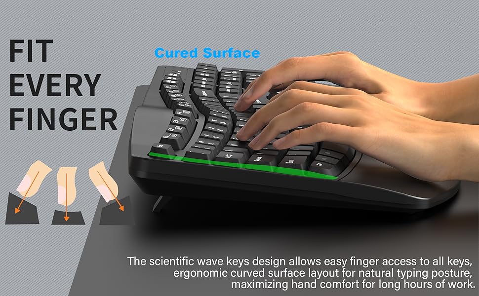 EK30 Ergonomic keyboard wired 3