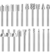 Wood Carving Bits Router Carbide Engraving Bits for Dremel, 20Pc HSS Router Bit Set with 1/8"(3mm...