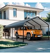 Shintenchi 12x20 FT Metal Carport, Oversized Carport Garage with Enhanced Base, Outdoor Galvanize...