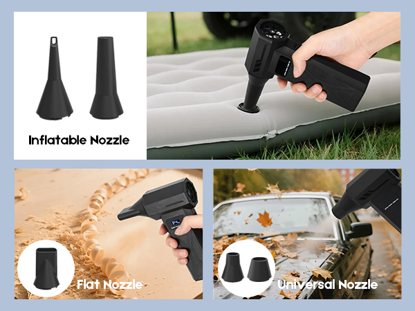 Portable Electric Air Duster, Rechargeable Cordless Air Blower with LED Light for Computer compact