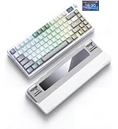 Aula NOVA75 Wireless Mechanical Keyboard,75% Gasket Mount Tri-Mode Custom Keyboard with 1.14" Sma...