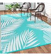 GENIMO Outdoor Rug 8' x 10' Waterproof for Patios Clearance, Reversible Outdoor Plastic Straw Cam...