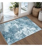 Area Rug 2x3 Washable Rug: Soft Small Entryway Rug with Anti-Slip Backing Non-Shedding Stain-Resi...