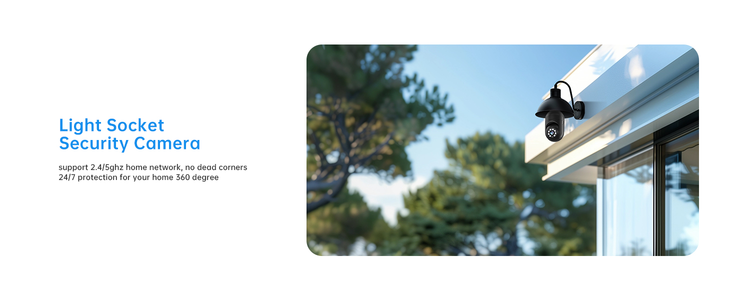 Light socket security camera