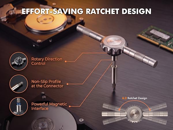 magnetic ratchet screwdriver set