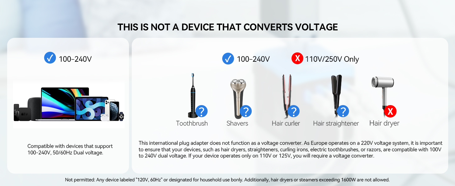 Not a voltage converter