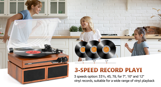 3 speed record player 