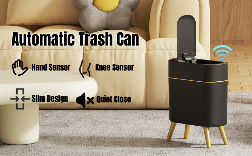 motion sensor trash can bathroom