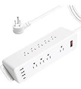 9 Outlets Wall Mount Power Strip with USB C HdcTek Double Side Outlet Extender Fast Charge USB-A ...