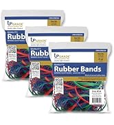 Upgrade Office Supply UPG22754PK3 Rubber Bands, Assorted Size and Color, 1/4 lb Bags 3-Pack, USA