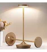 Cordless Table Lamps Rechargeable,LED Portable Wireless Lamp, 6000mAh Battery Operated Touch Cont...