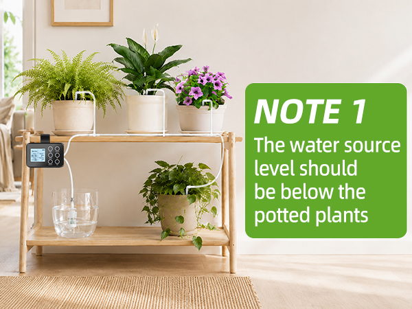 automatic watering system for potted plants