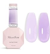 MelodySusie Jeweliver Gel Nail Polish, 0.5Fl Oz Lavender Puprle Jelly Gel Polish Sheer Translucen...