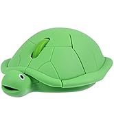 Wireless Mouse,Cute Animal Green Turtle Shape Portable Quiet Lightweight Optical USB Mice Silent ...