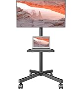 AX WABER Mobile TV Stand for 23-60 Inch LCD LED Flat/Curved Panel Screen TVs, Rolling TV Cart Hol...