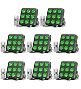 DazzlingStage 90W Square LED Stage Lights, Corded RGBW 4 in 1 Par Lights, LED Par Can by DMX &amp; So...