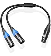 Smithok XLR Splitter Cable,Female to 2 Male XLR Y Cable (XLR Splitter 1 Female to 2 Male),Balance...