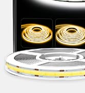 DAYBETTER COB LED Strip Lights, Tunable White(2700K-6500K) COB LED Lights with 3040 LEDs, RF Remo...